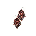 Pendientes ultraligeros color negro y granate oscuro _ Joyería artesanal española.webp