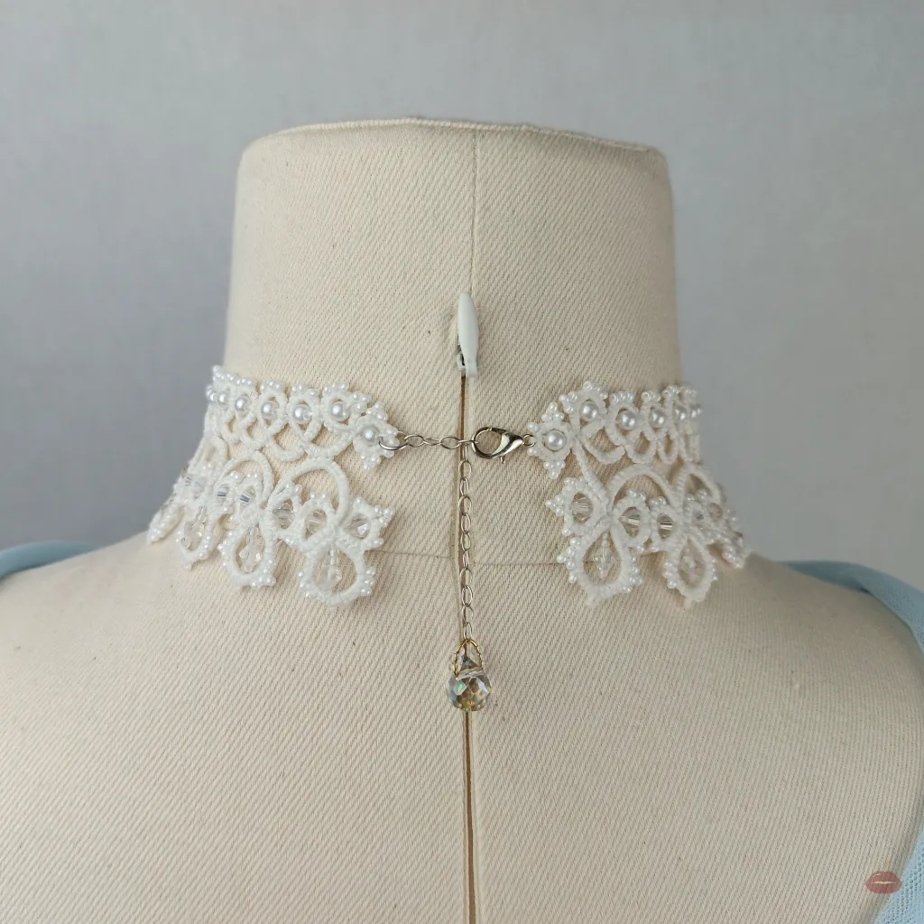 Choker de Novia Boho-Chic | Diseño de Autor en Encaje y Plata.webp