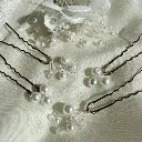 Set de novia floral y perlas | Peineta de edición única y horquillas joya artesanales