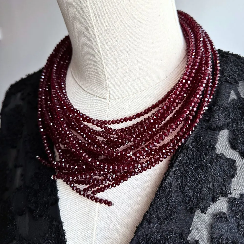 Collar Vanguard Icon - Edición granate | Joyería artesanal española