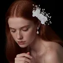 Set de novia floral y perlas | Peineta de edición única y horquillas joya artesanales